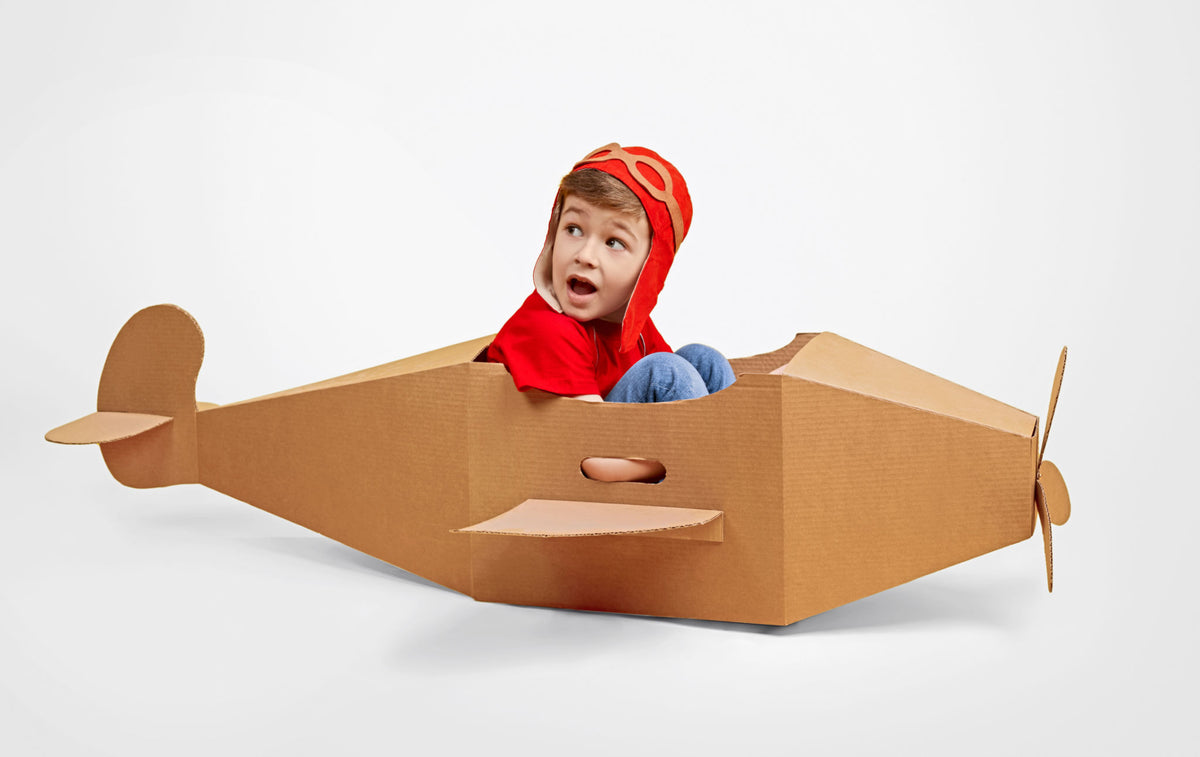 Avión de Carton para niños + Plantillas