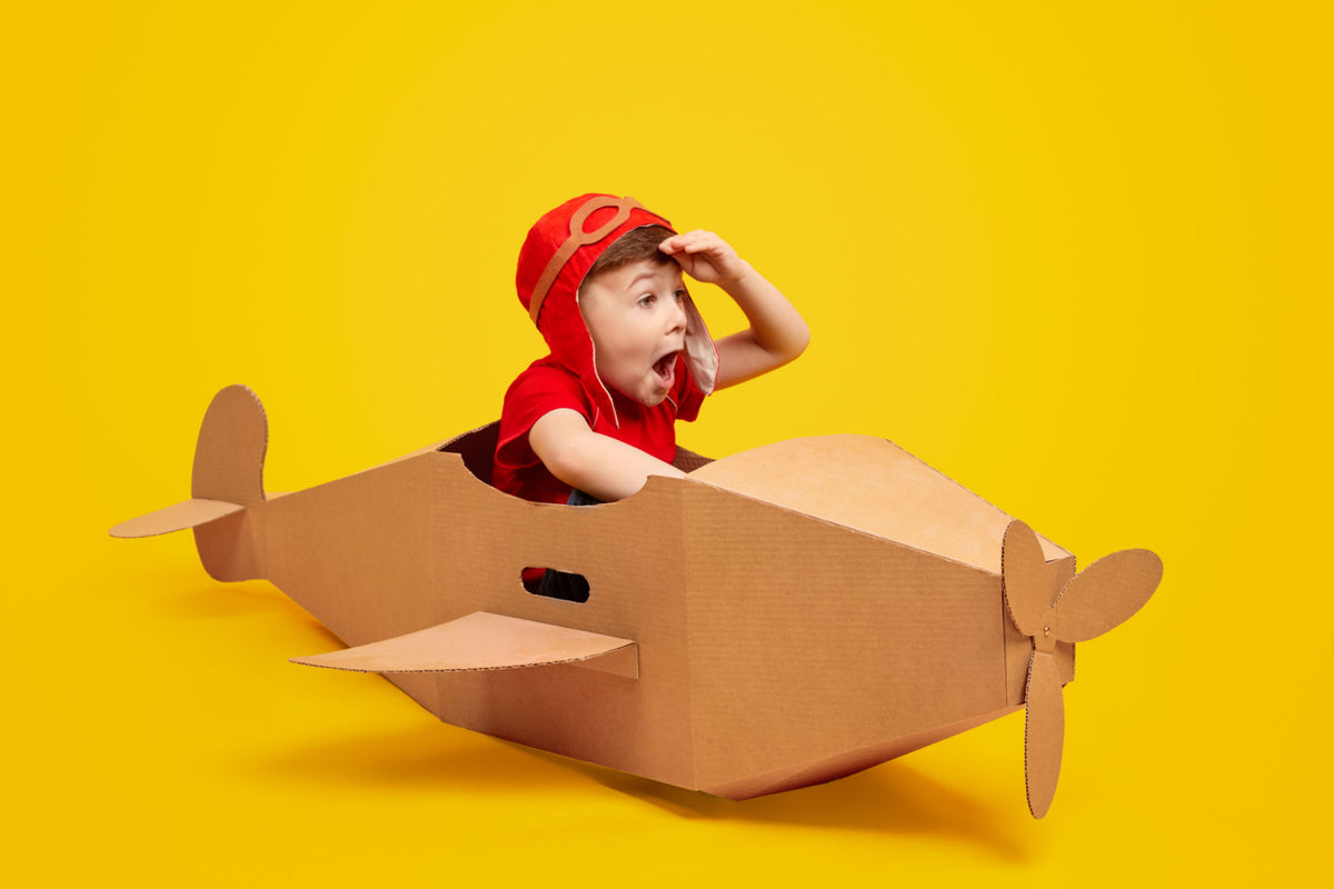 Avión de Carton para niños + Plantillas