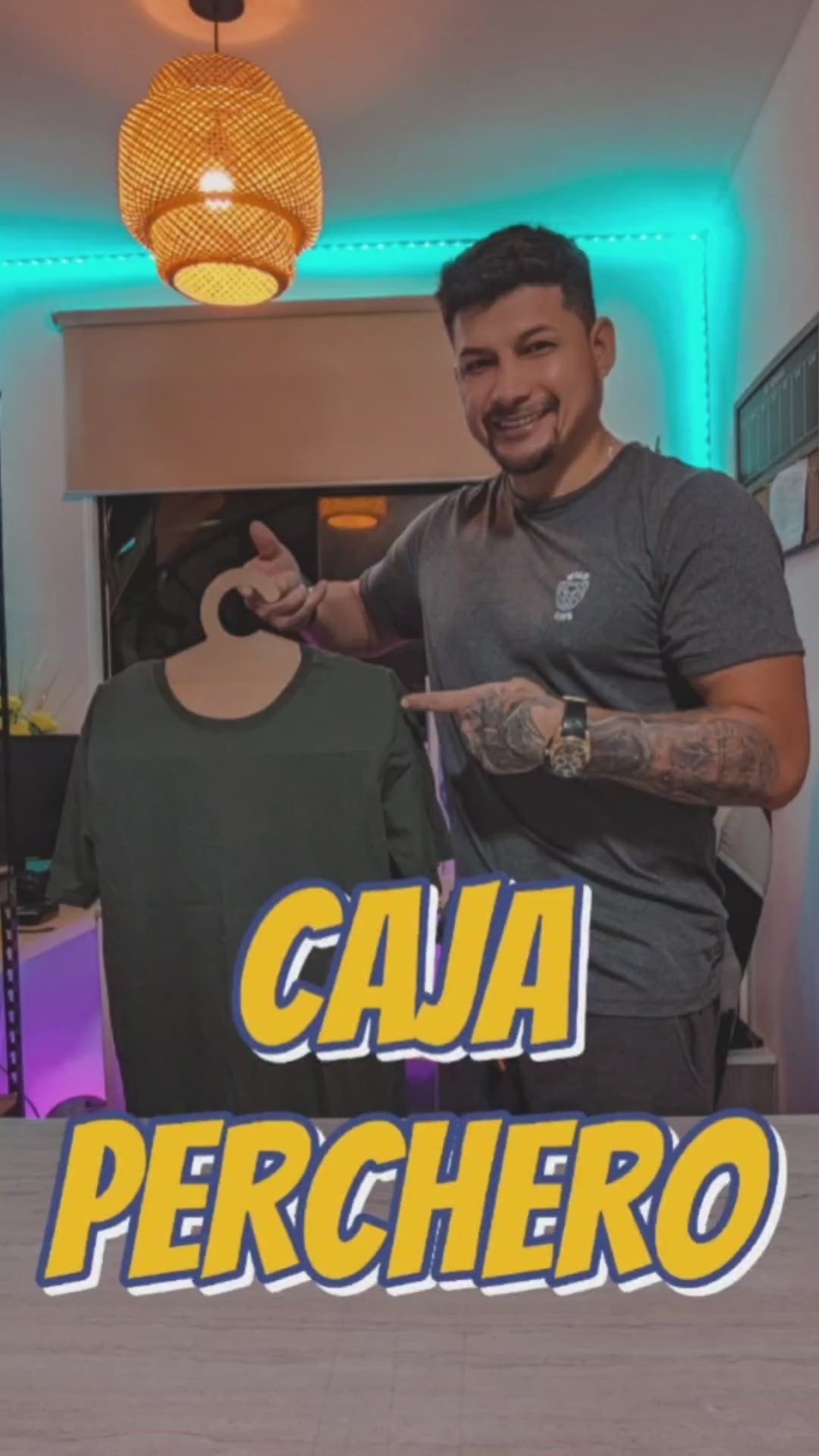 Cargar video: Caja Perchero Plantilla